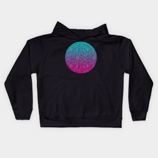 Floral Bold Sky Gradient Kids Hoodie